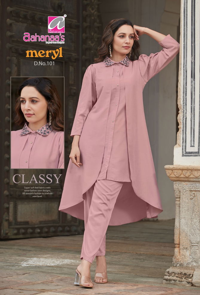 MERYL Ahahanaas Western Wear Wholesale Kurti With Bottom